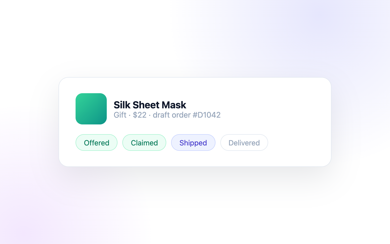 Gift products, get content back